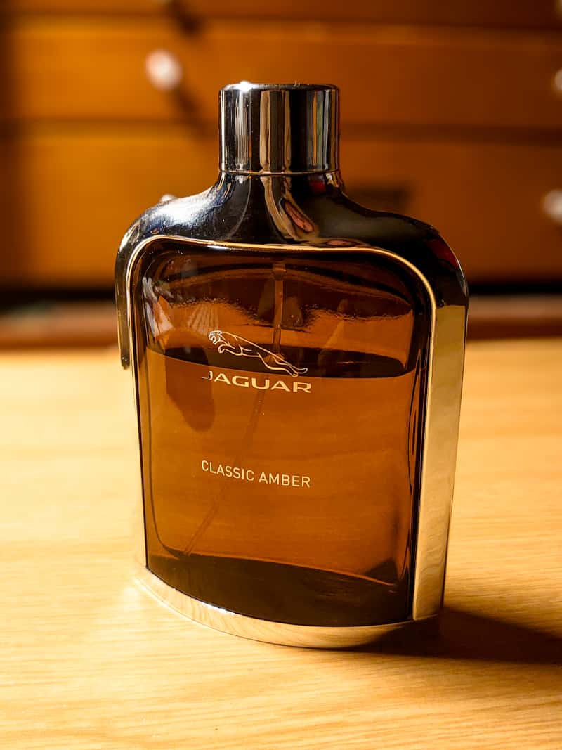 A 100ml bottle of Jaguar Classic Amber fragrance